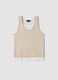 Beige regular-fit viscose-blend tank top_4