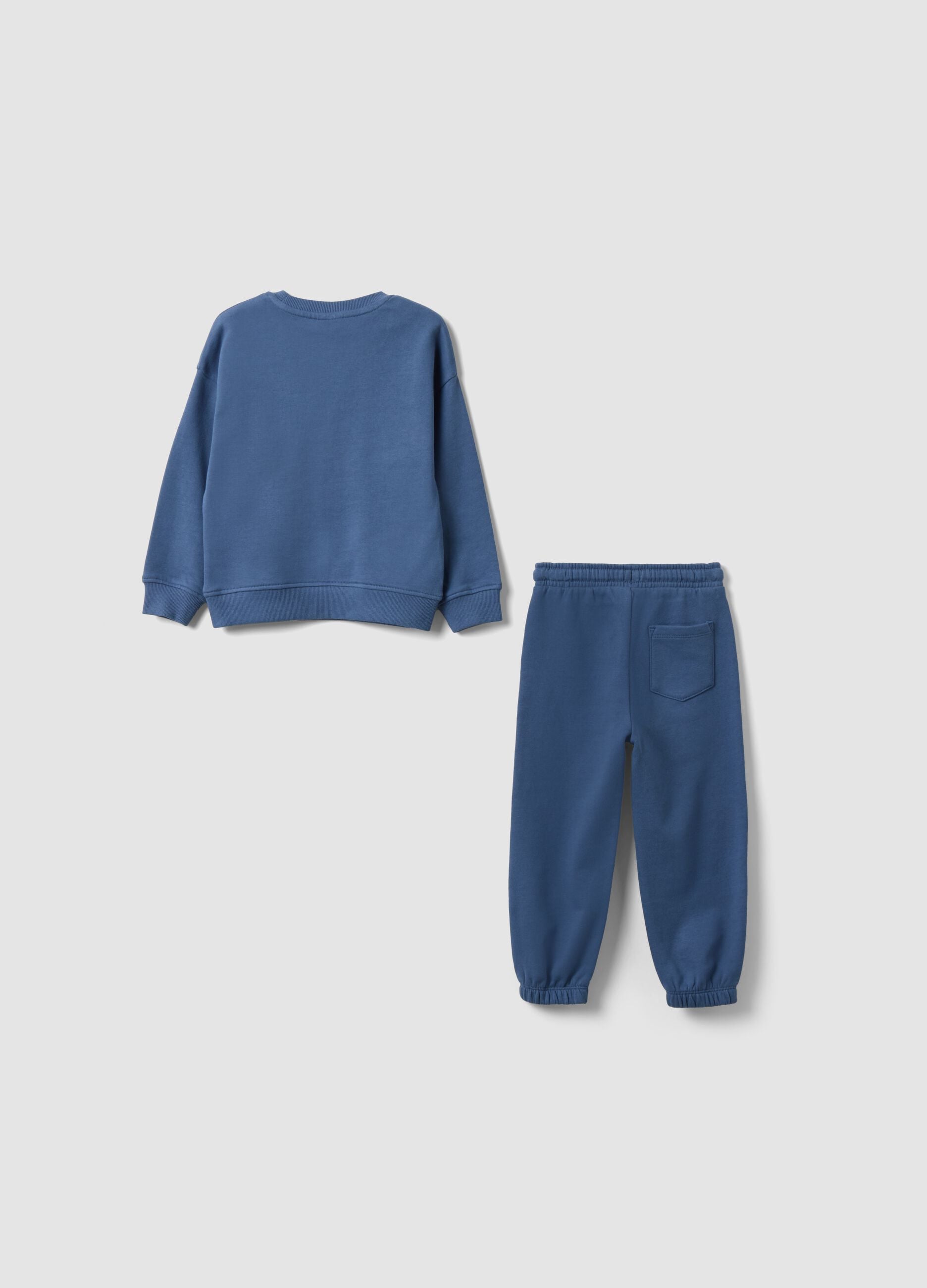 Blue pure cotton oversized jogging set for boys