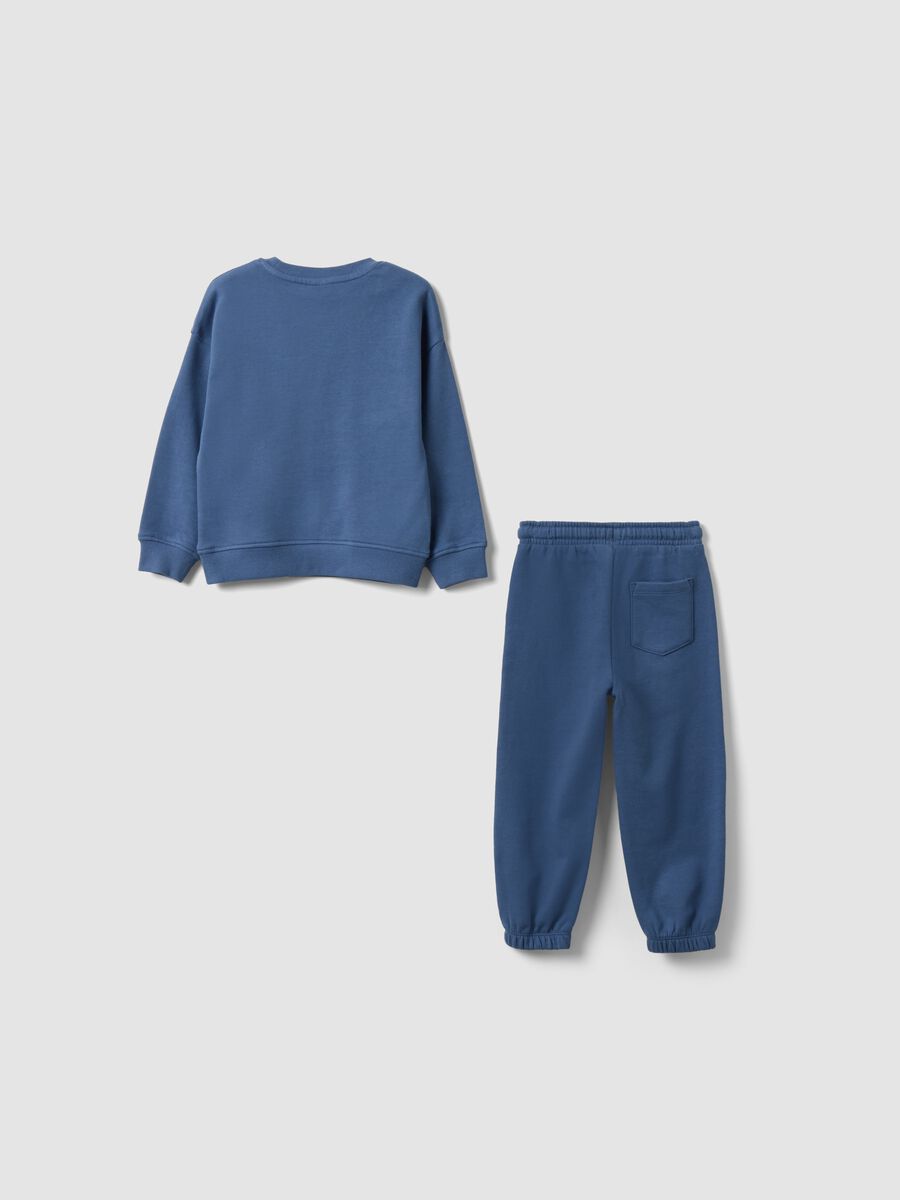 Blue pure cotton oversized jogging set for boys_1