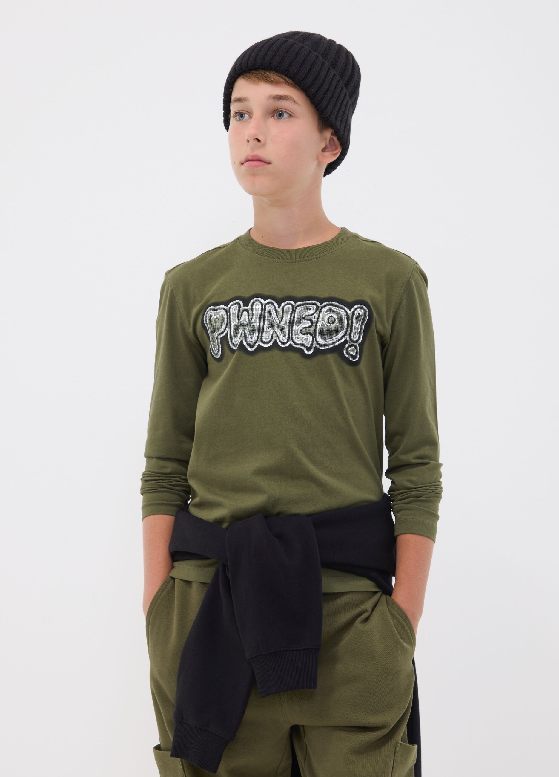 &Pi;&rho;ά&sigma;&iota;&nu;&omicron; T-shirt &alpha;&pi;ό 100% &omicron;&rho;&gamma;&alpha;&nu;&iota;&kappa;ό &beta;&alpha;&mu;&beta;ά&kappa;&iota; &mu;&epsilon; &sigma;&tau;ά&mu;&pi;&alpha; &gamma;&iota;&alpha; &alpha;&gamma;ό&rho;&iota;