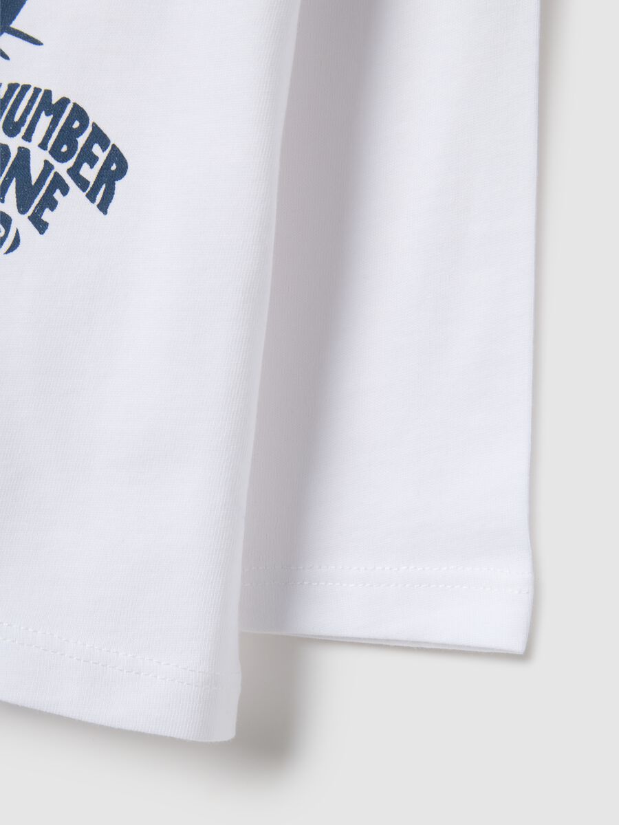 Pure cotton white regular fit t-shirt for boys_3