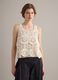 Beige pure cotton crochet tank top_2