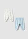 2er-Pack Leggings in Blau und Weiss aus Bio-Baumwolle_1