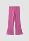Rosa Flared-Treggings aus elastischer Bio-Baumwolle_0