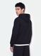 Black pure cotton cropped hoodie with oversized fit_3