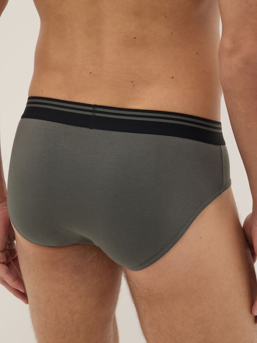 Tripack Regular Fit Multicolour Stretch Cotton Briefs_2