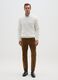 White sweater with shawl collar regular fit_1