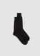 Kurze schwarze Socken aus reiner Baumwolle_0