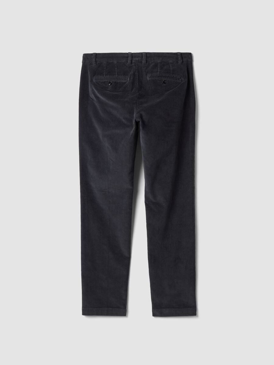 Pantaloni chino grigi in cotone elasticizzato slim fit_2