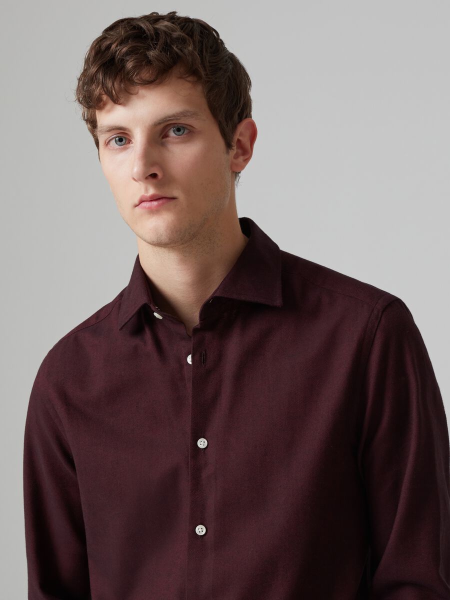 Solid-colour flannel shirt_1