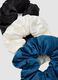 SINCERELY HAIR Satin-Haargummis 3er-Set Schwarz&ndash;Blau&ndash;Wei&szlig;_1