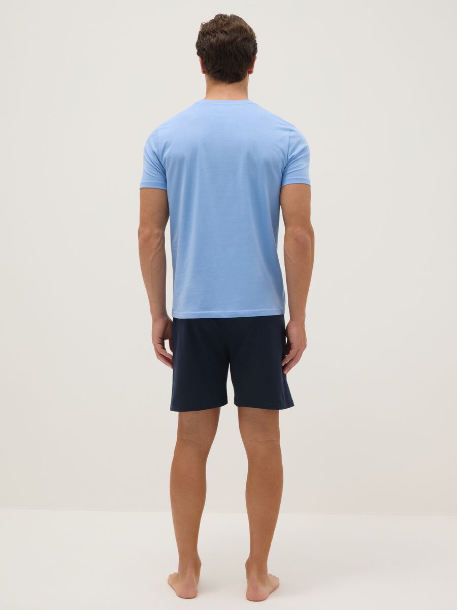 Short multicolour pyjamas in pure cotton regular fit_2