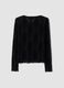 Black regular-fit T-shirt in sheer stretch fabric with pattern_6