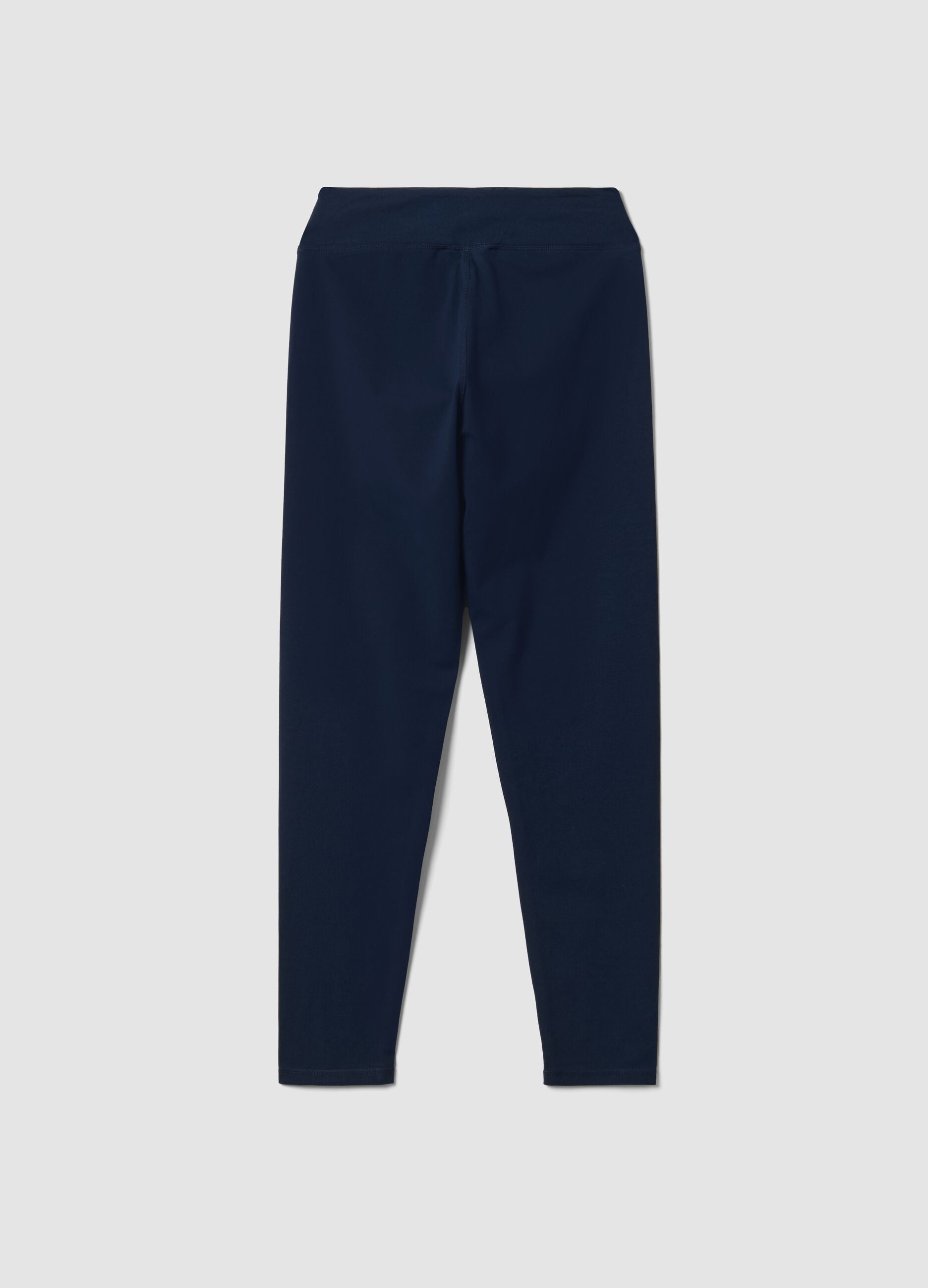 Blaue Slim Fit Stretch-Baumwoll-Leggings