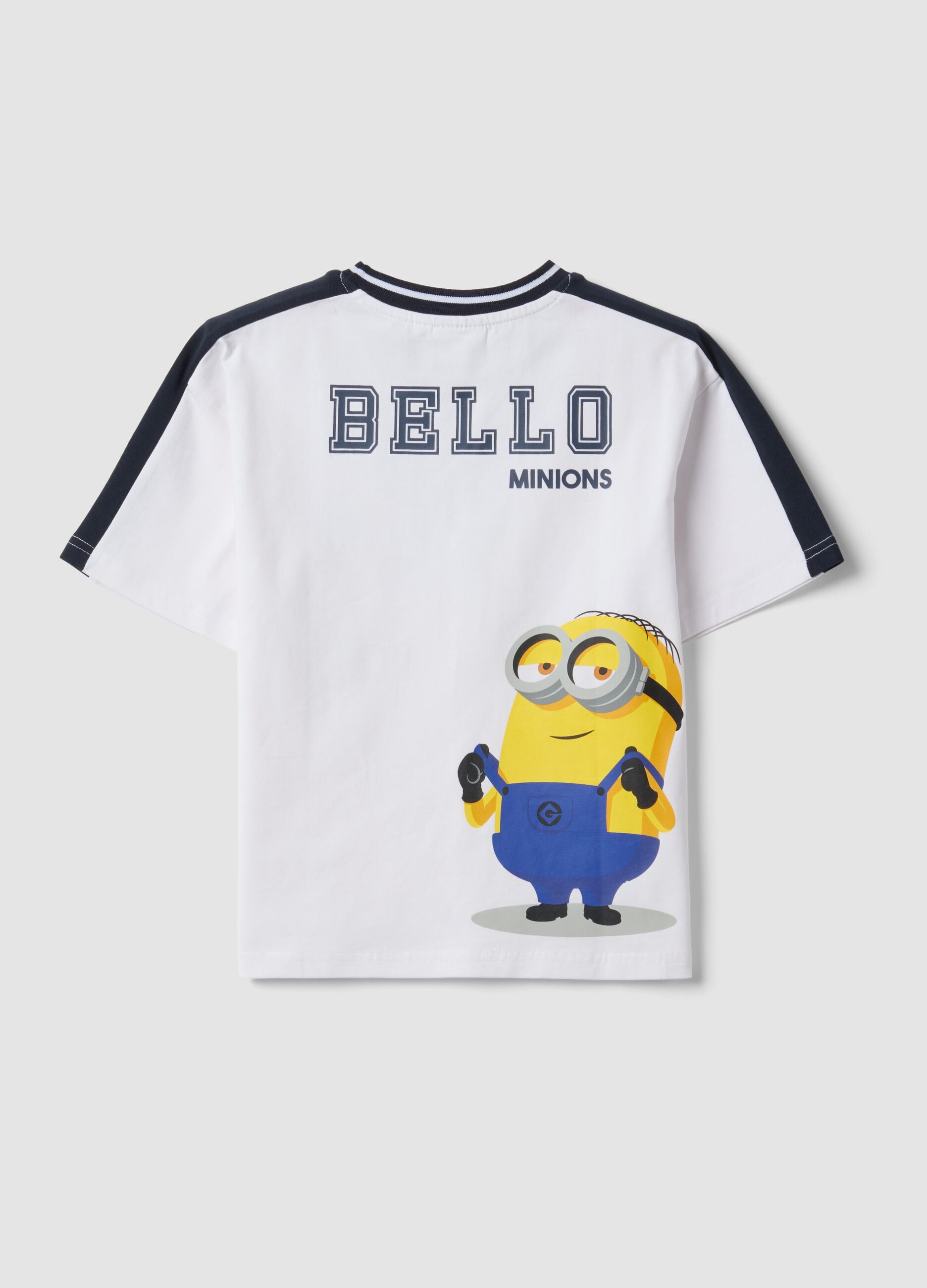 Wei&szlig;es Oversize-T-Shirt aus Stretch-Baumwolle mit Minions-Print f&uuml;r Jungen