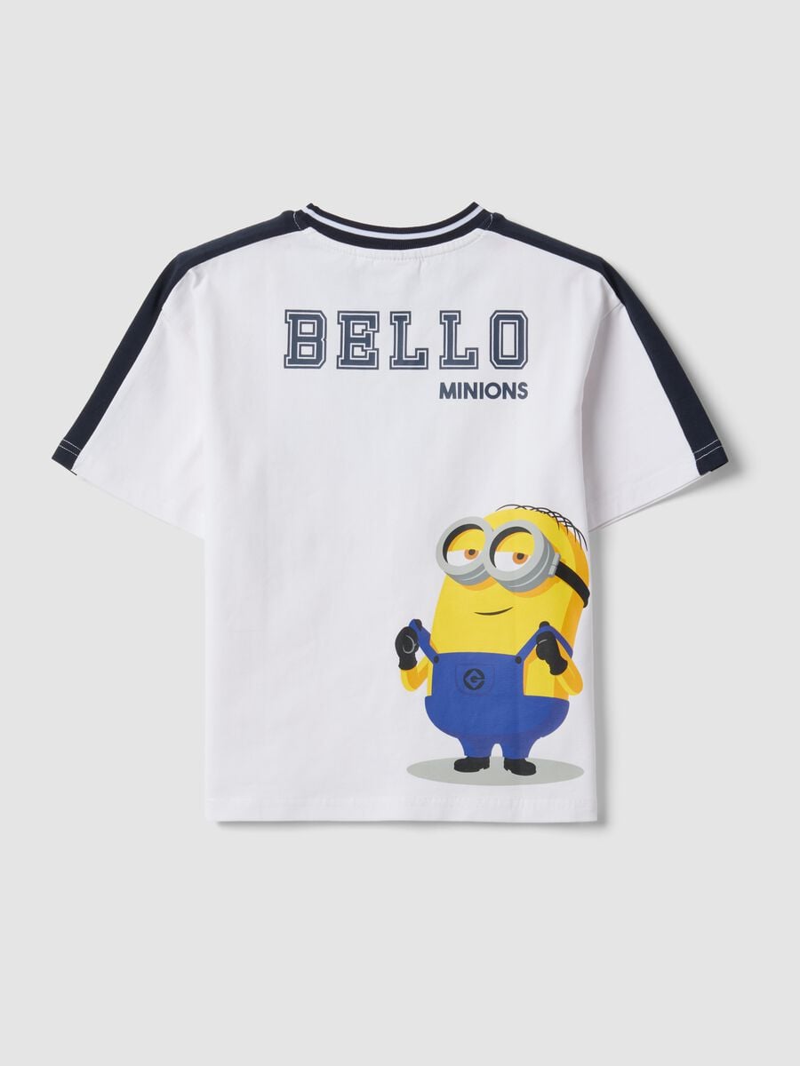 Wei&szlig;es Oversize-T-Shirt aus Stretch-Baumwolle mit Minions-Print f&uuml;r Jungen_1