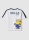 Wei&szlig;es Oversize-T-Shirt aus Stretch-Baumwolle mit Minions-Print f&uuml;r Jungen_1