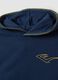 Blue pure cotton hooded sweatshirt, regular fit for boys_2