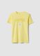 Yellow pure cotton boys' regular fit t-shirt with print_0
