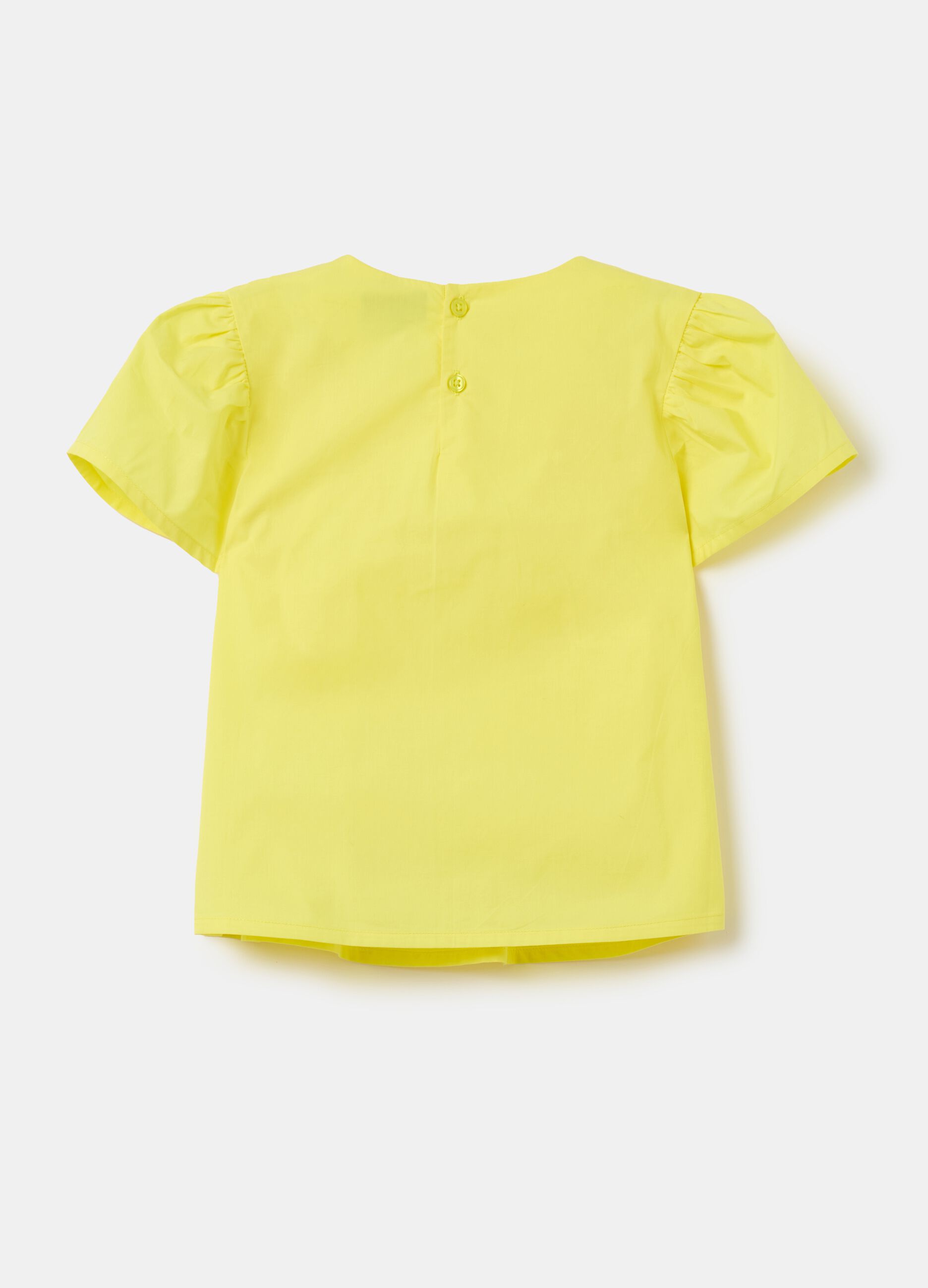 Cotton blouse with darts