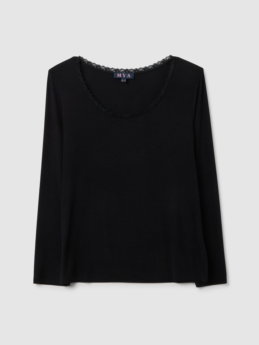 Black long-sleeve regular fit T-shirt_4