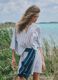 White pure cotton striped shorts_0