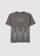 Grey regular fit children's cotton t-shirt with print_3