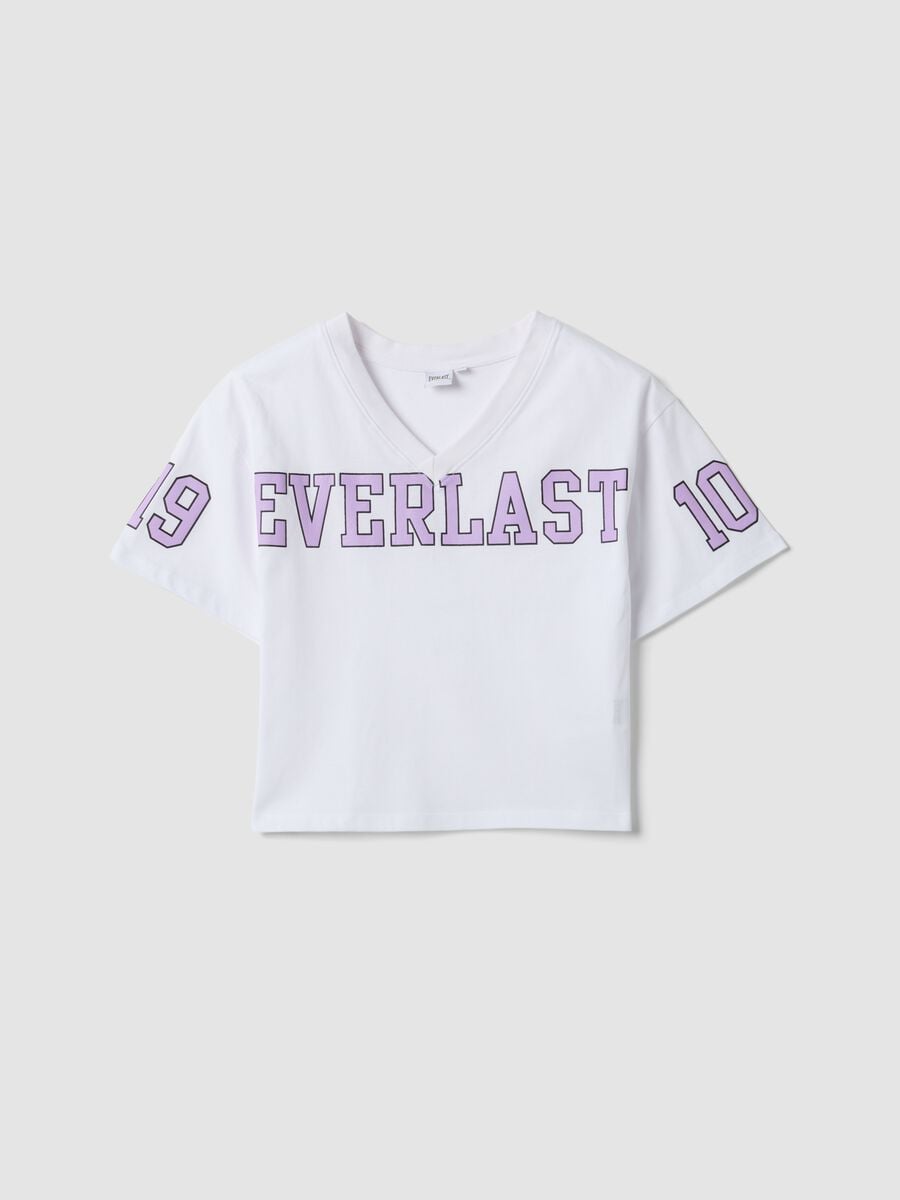 Camiseta blanca de algod&oacute;n puro con cuello en V_3