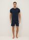 Blue Short Pyjama in Pure Cotton Regular Fit_0