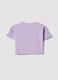 Purple pure cotton T-shirt for girls with strawberry print_1