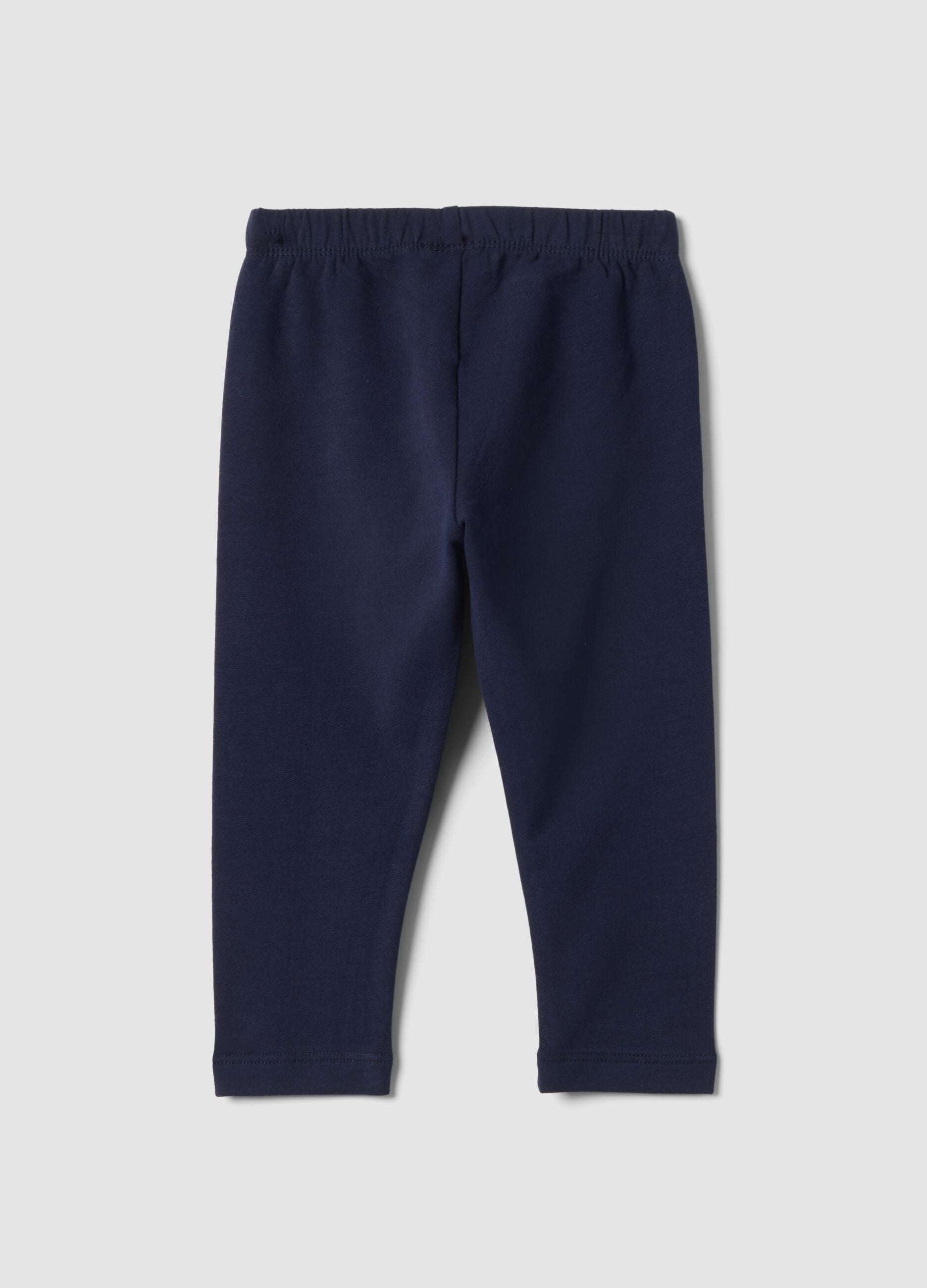 Blue stretch organic cotton leggings