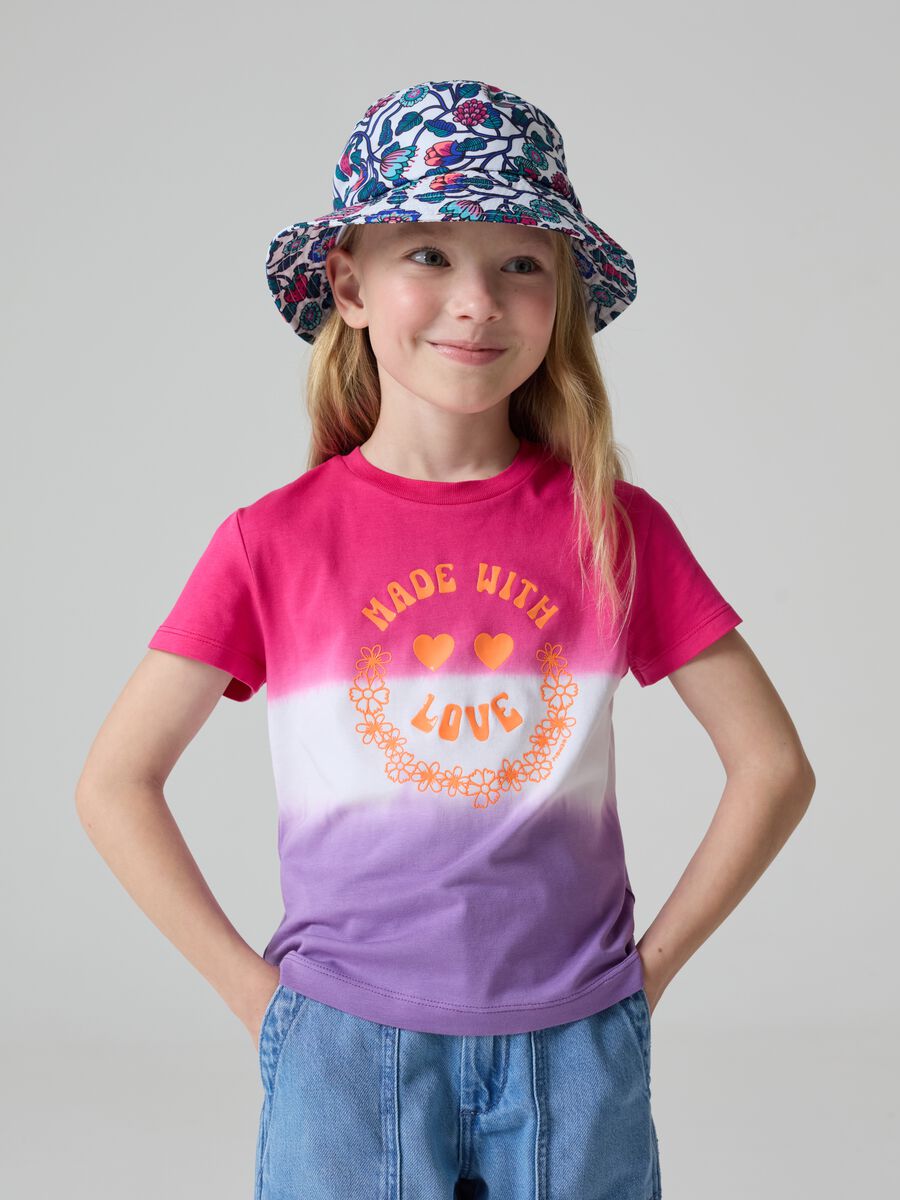 T-shirt Tie Dye con stampa lettering_0