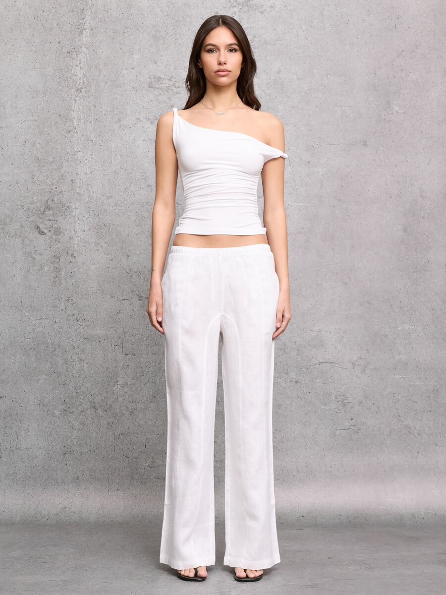 White Asymmetrical Tank Top_4