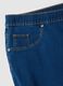 Blue Bootcut Trousers in Stretch Cotton Regular Fit_5