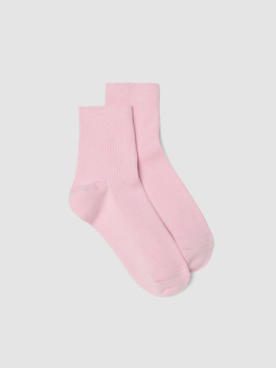 Rosa Sneakersocken aus Stretch-Baumwolle_0