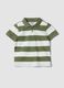 Multicolour striped pure cotton polo shirt for boys with regular fit_0