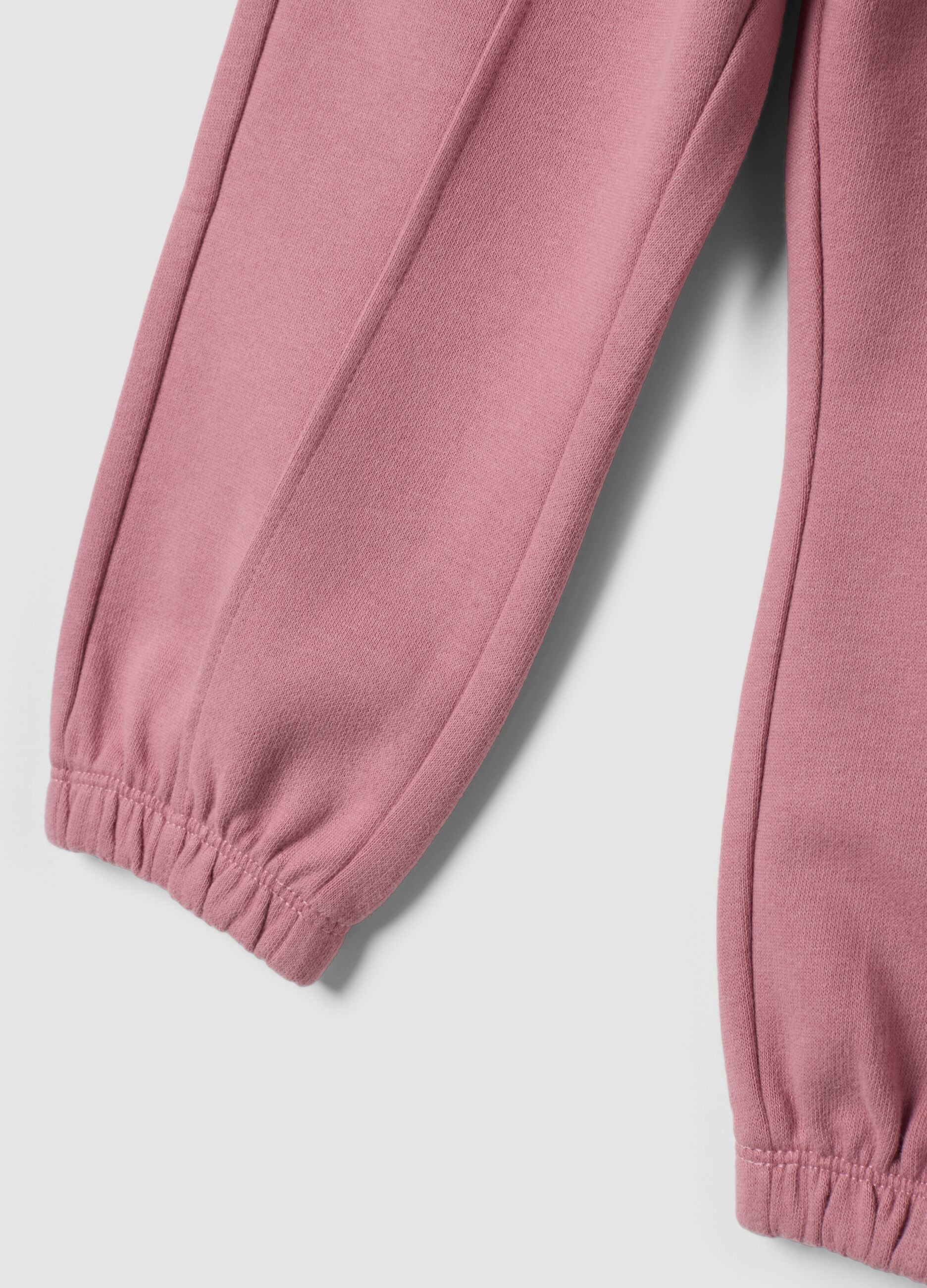 Pantaloni jogger viola in puro cotone