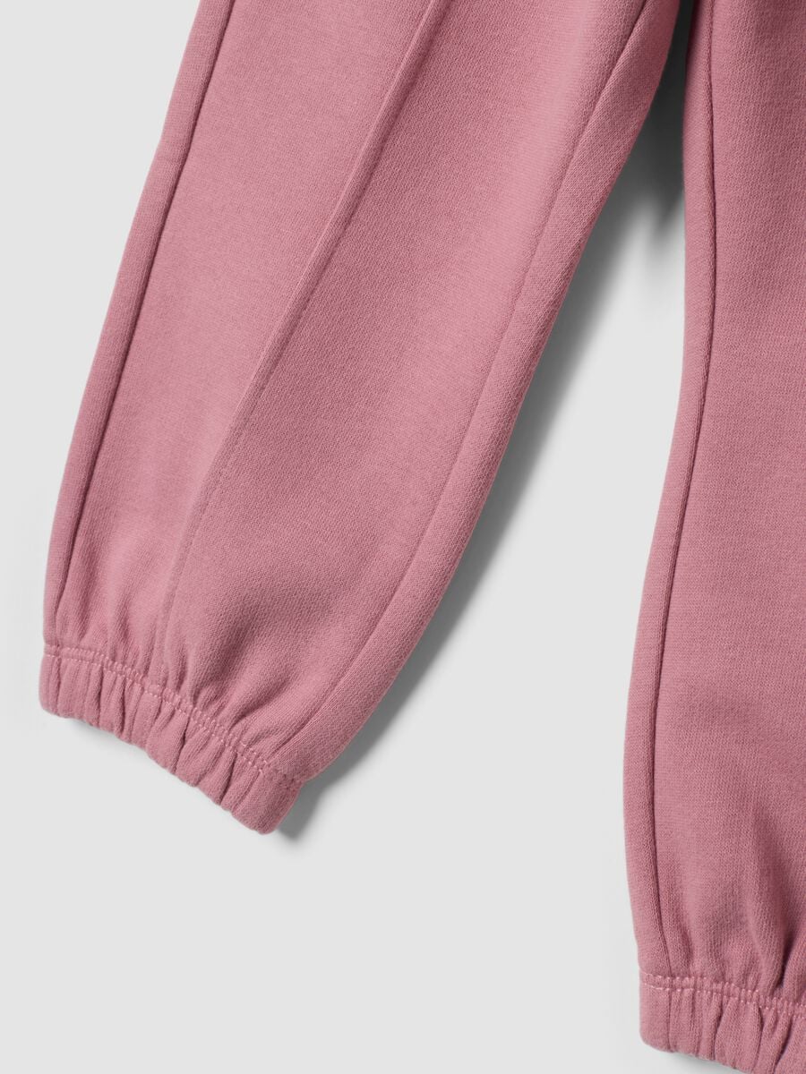 Pantaloni jogger viola in puro cotone_3