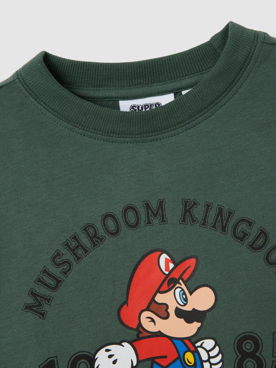 Children's green t-shirt in pure cotton, regular fit with print_3