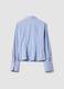 Blue striped slim-fit stretch cotton shirt_2