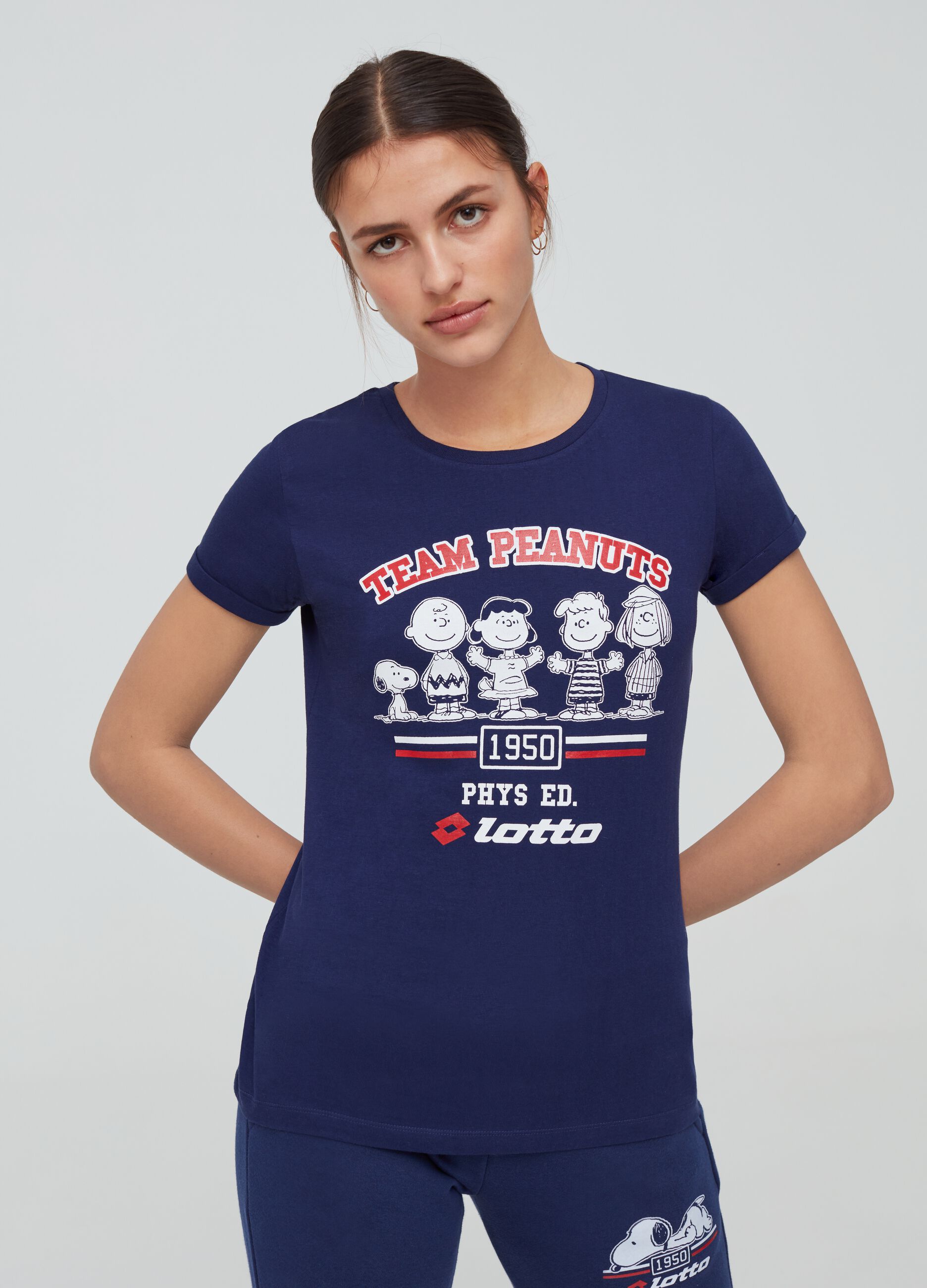 Camiseta estampado Lotto personajes Peanuts