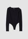 Asymmetrical Bodysuit Black_0