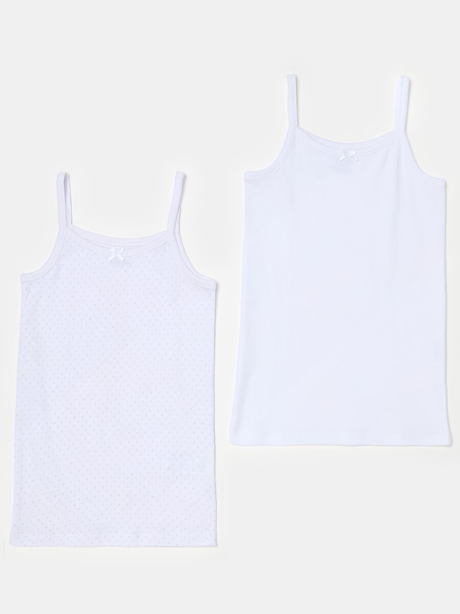 Two-pack under vests with micro polka dot print_0