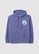 Purple hoodie in regular fit cotton blend with print_4
