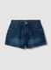 Blue shorts in pure cotton_4