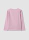 Rosa Langarm-T-Shirt aus Stretch-Baumwolle_1