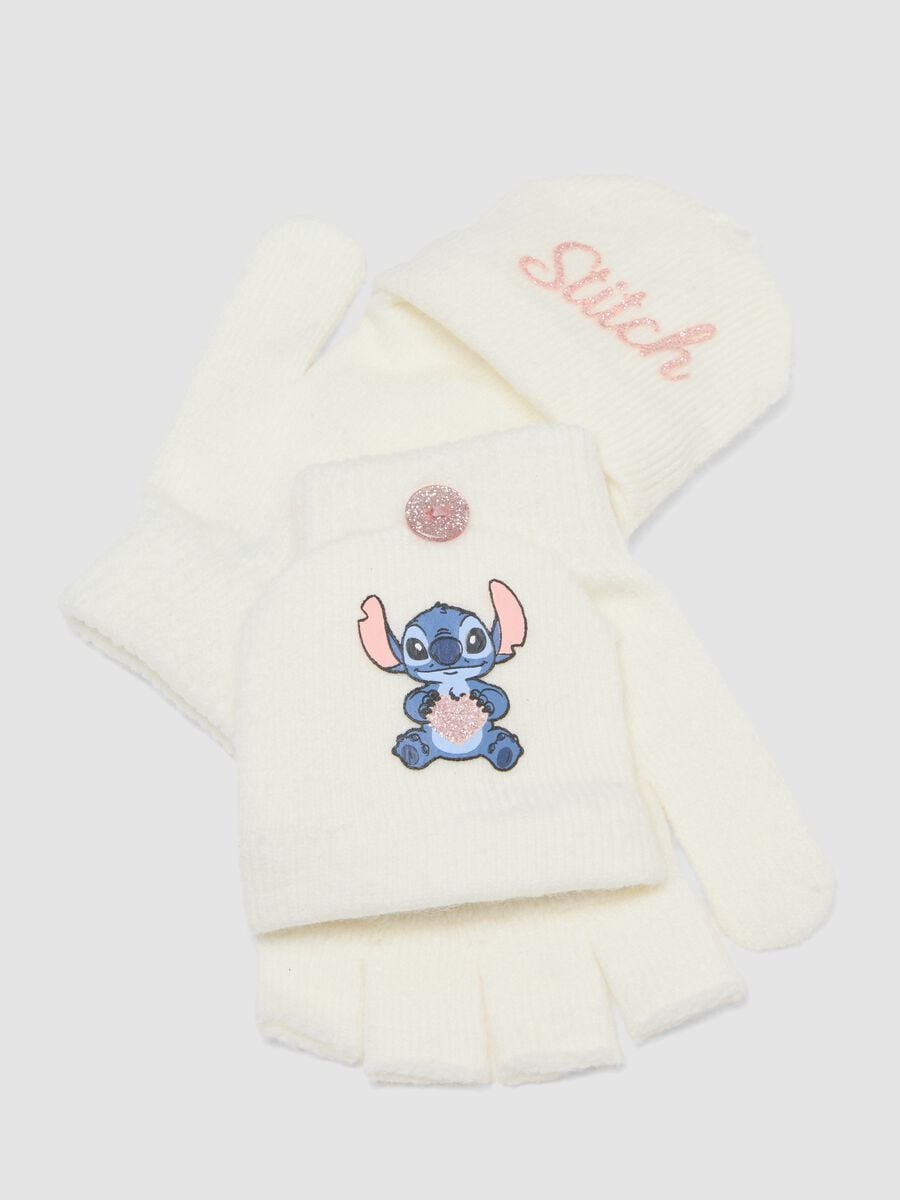 White Lilo & Stitch Hat and Gloves Set_1