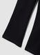 Black stretch cotton flared leggings for girls_3