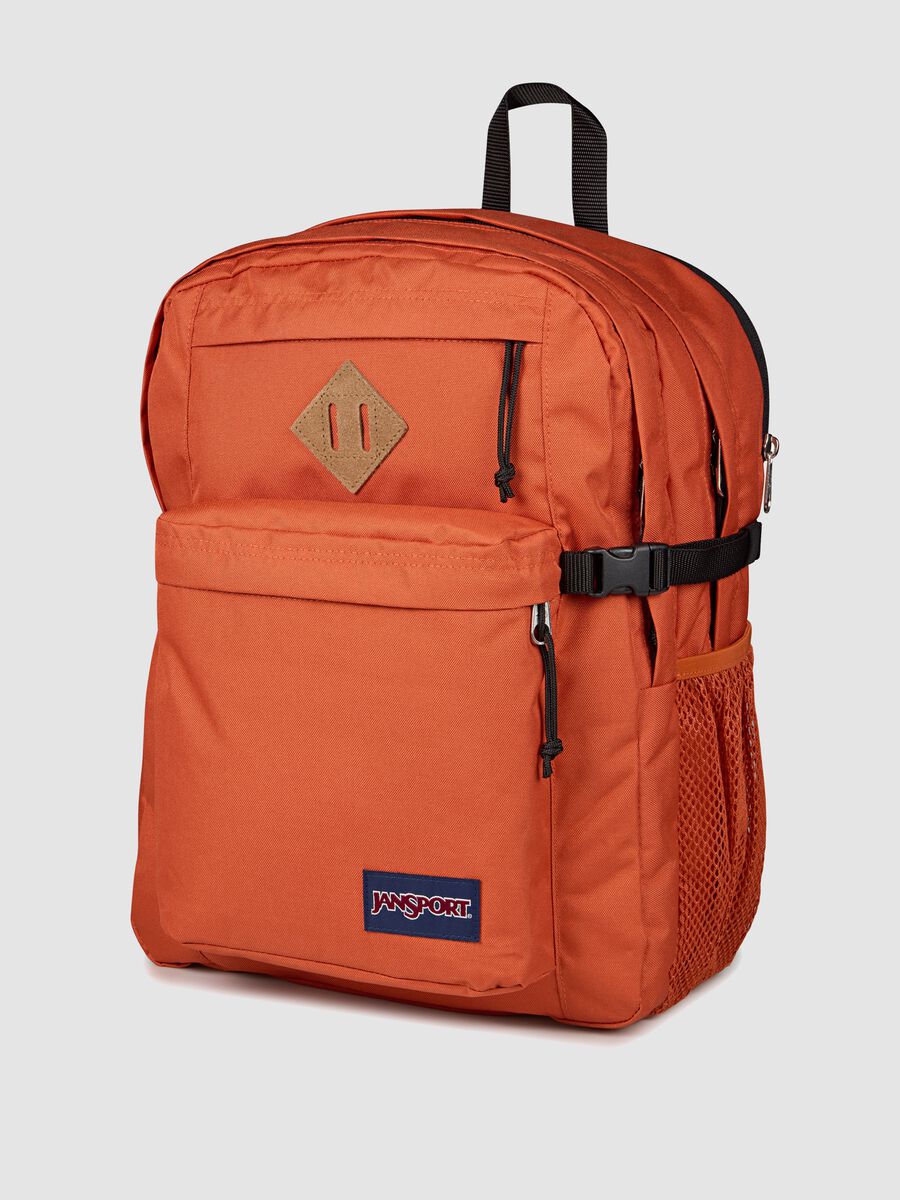 Mochila laranja com bolso frontal e al&ccedil;as ajust&aacute;veis_2