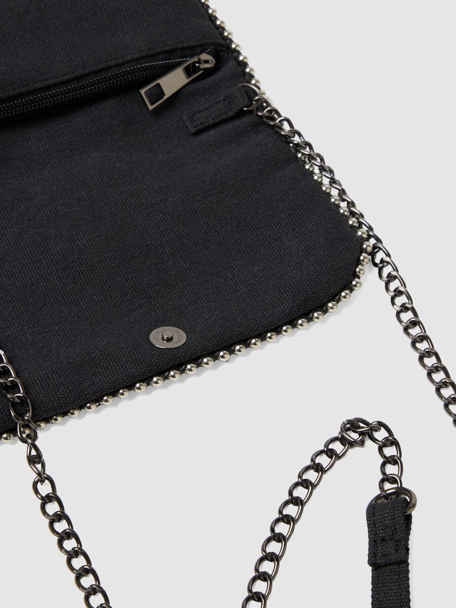 Black pouch with rhinestones for girls_2